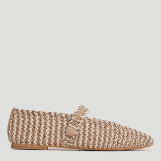SANTALUM - CARAMEL RAFFIA FLATS
