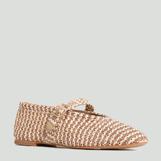 SANTALUM - CARAMEL RAFFIA FLATS