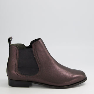 TALIA XF - DARK RED LEATHER ANKLE BOOTS