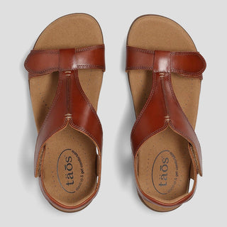 THE SHOW - COGNAC LEATHER SANDALS