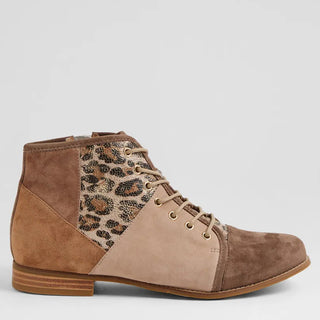 TYRAH XF - TAUPE SUEDE MULTI ANKLE BOOTS