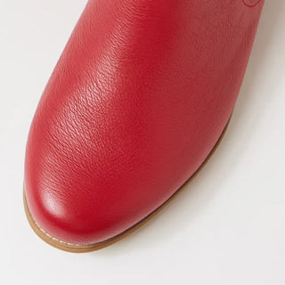 TALIA XF - DARK RED LEATHER ANKLE BOOTS
