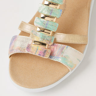 ULOVER W - GELATO MULTI LEATHER ELASTIC SANDALS