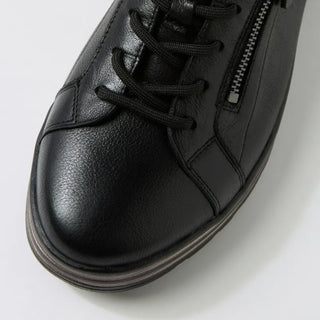 VAMRA XF - BLACK-PEWTER LEATHER SNEAKERS