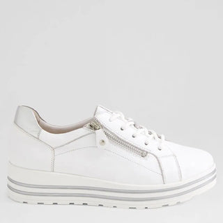 VAMRA XF - WHITE-SILVER LEATHER SNEAKERS
