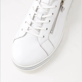 VAMRA XF - WHITE-SILVER LEATHER SNEAKERS