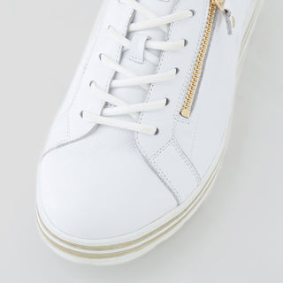 VAMRA XF - WHITE LEATHER GOLD SNEAKERS