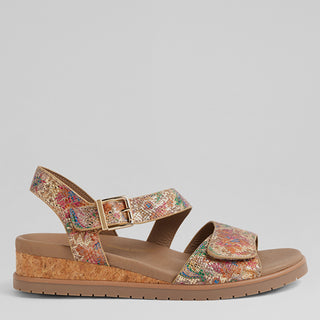 VAMSY W - MULTI SNAKE TAUPE SOLE SANDALS