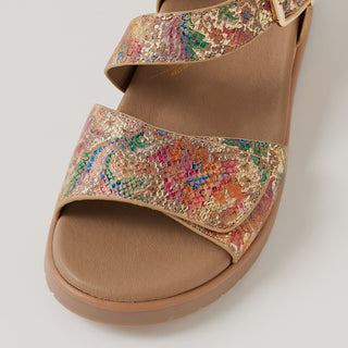 VAMSY W - MULTI SNAKE TAUPE SOLE SANDALS
