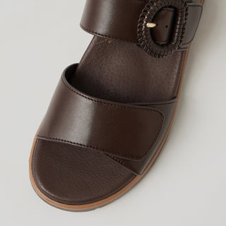 VATCH W - CHOC LEATHER SANDALS