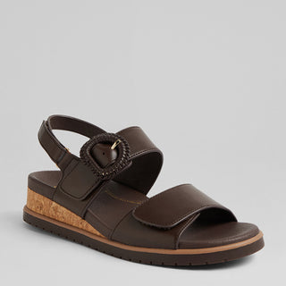 VATCH W - CHOC LEATHER SANDALS