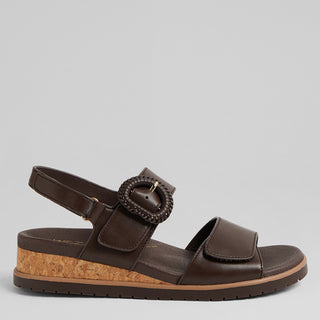VATCH W - CHOC LEATHER SANDALS