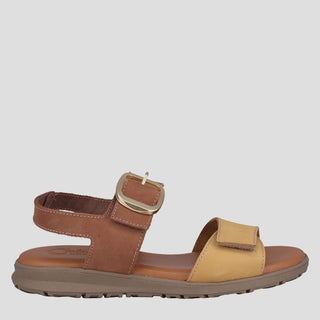 VIENNA - OCRE LEATHER SANDALS