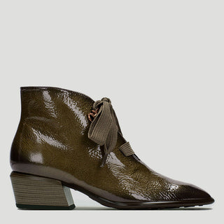 VERONA 255 - ARMY LEATHER HEEL ANKLE BOOTS