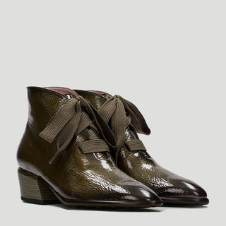 VERONA 255 - ARMY LEATHER HEEL ANKLE BOOTS