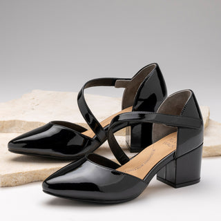 VILMOS XW - BLACK PATENT HEELS