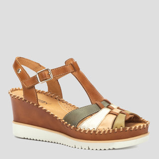 W3Z-1836 - BRANDY LEATHER WEDGE HEEL SANDALS