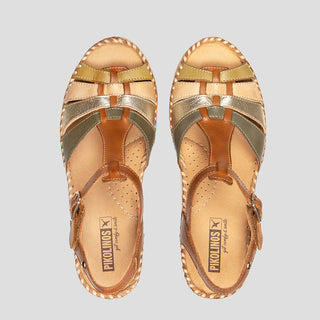 W3Z-1836 - BRANDY LEATHER WEDGE HEEL SANDALS