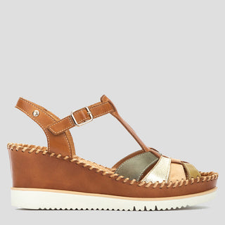 W3Z-1836 - BRANDY LEATHER WEDGE HEEL SANDALS