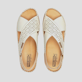 W8K-0848 - OFF WHITE LEATHER SANDALS