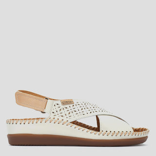 W8K-0848 - OFF WHITE LEATHER SANDALS