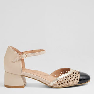 ZAZZA W - BLACK-ALMOND PATENT HEELS
