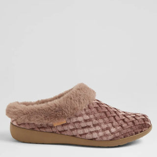 ZIERA FIFI XW - TAUPE EMBOSS SLIPPERS
