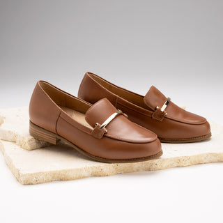 TUBBIE XF - NEW TAN LEATHER FLATS