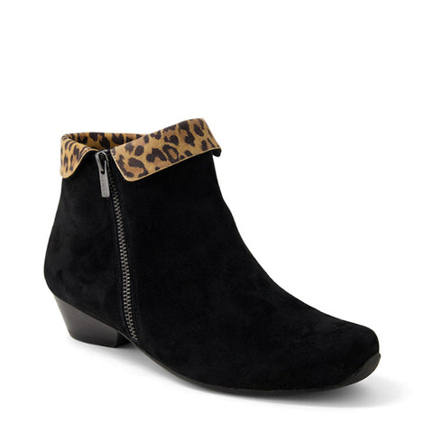 CATHAL XW - BLACK-TAN LEOPARD SUEDE