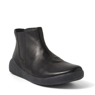 YUMBA XF - BLACK METALLIC LEATHER-ELASTIC ANKLE BOOTS