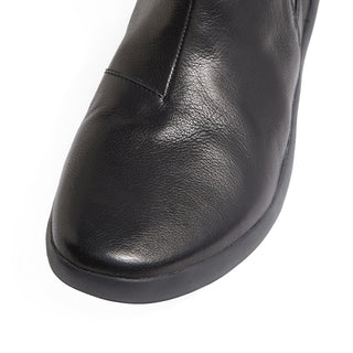 YUMBA XF - BLACK METALLIC LEATHER-ELASTIC ANKLE BOOTS