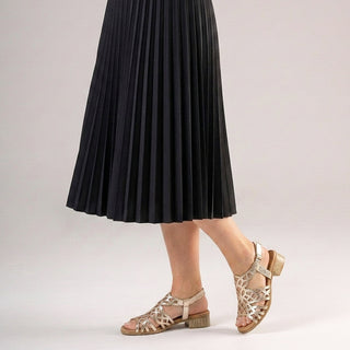 HILITE - CHAMPAGNE LEATHER SANDALS
