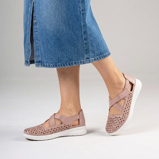 SACHET XF - BLUSH LEATHER FLATS