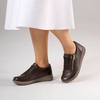 SOLAR XF - CHOC LEATHER SNEAKERS