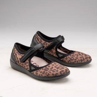 USHERY XF - LEOPARD-BLACK NEOPRENE FLATS