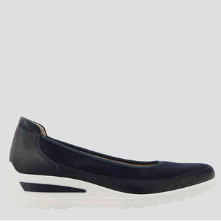 ZURICH - BLUE LEATHER FLATS