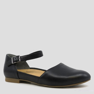 CAVALCADE XF - BLACK LEATHER LIGHT SOLE FLATS