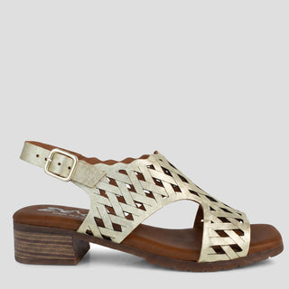 HERON - SILVER LEATHER SANDAL HEELS