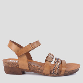 IDALIA - BEIGE MULTI LEATHER SANDALS