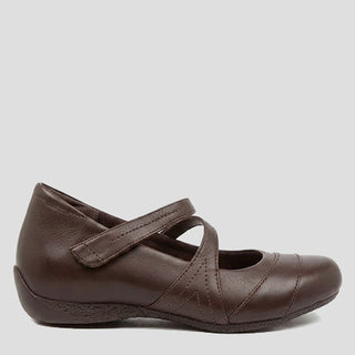 XRAY W - CHOC LEATHER FLATS