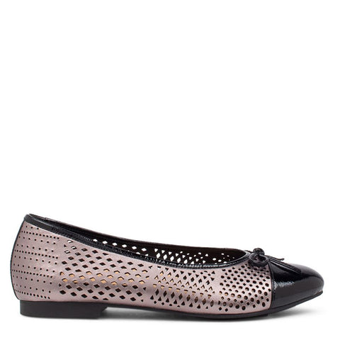 CALY XF - BLACK-PEWTER PATENT LEATHER