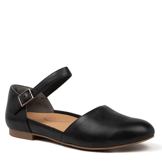 CAVALCADE XF - BLACK LEATHER FLATS