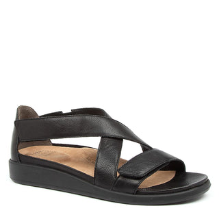 ISSY W - BLACK LEATHER SANDALS