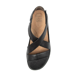 ISSY W - BLACK LEATHER SANDALS